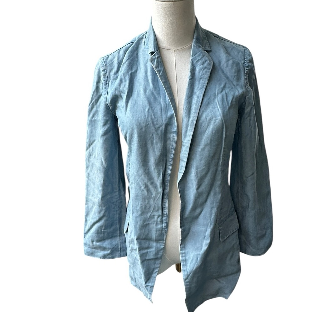 All Saints Light Blue  Blazer - Picture 7 of 17